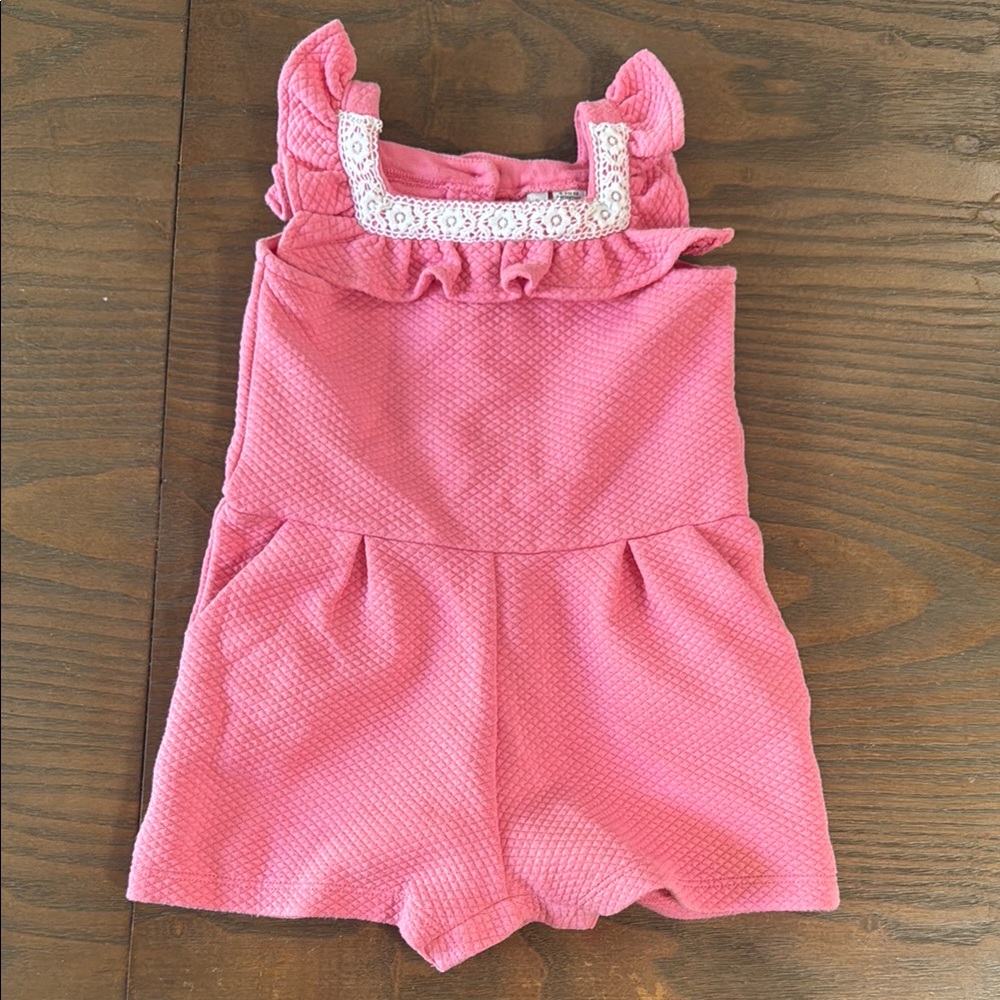 Pink Ruffled Kids Romper